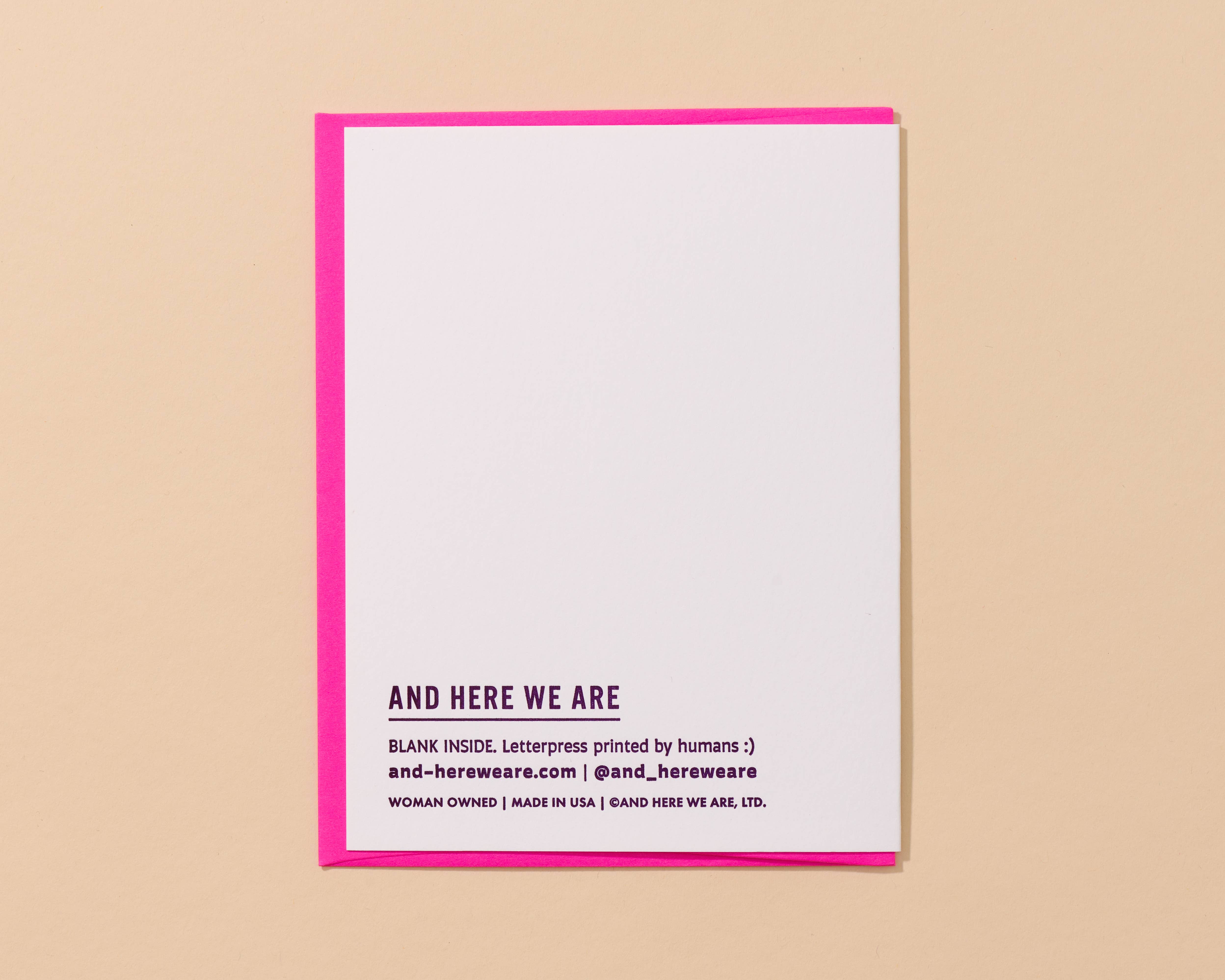 And Here We Are – Großhandel Geburtstagskarten – Geburtstagskönigin Letterpress-Karte - Mädchenhaft, Schleife, Königlich - Hergestellt in den USA3