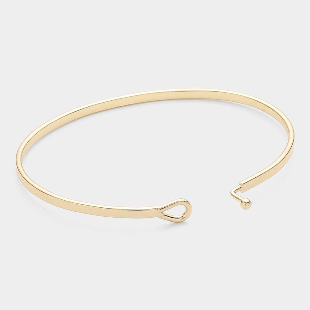 Sensibling Corp. - Wholesale Bangle Bracelet - '2G2BT' Brass Thin Metal Hook Bracelet3