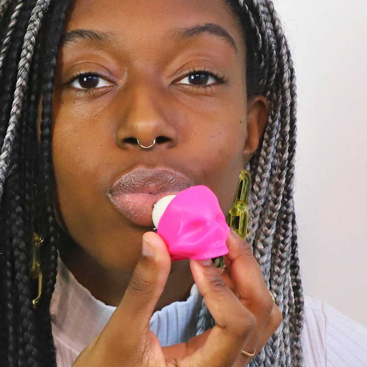 Pink Skull Lip Balm 100% Natural for wholesale on Faire6