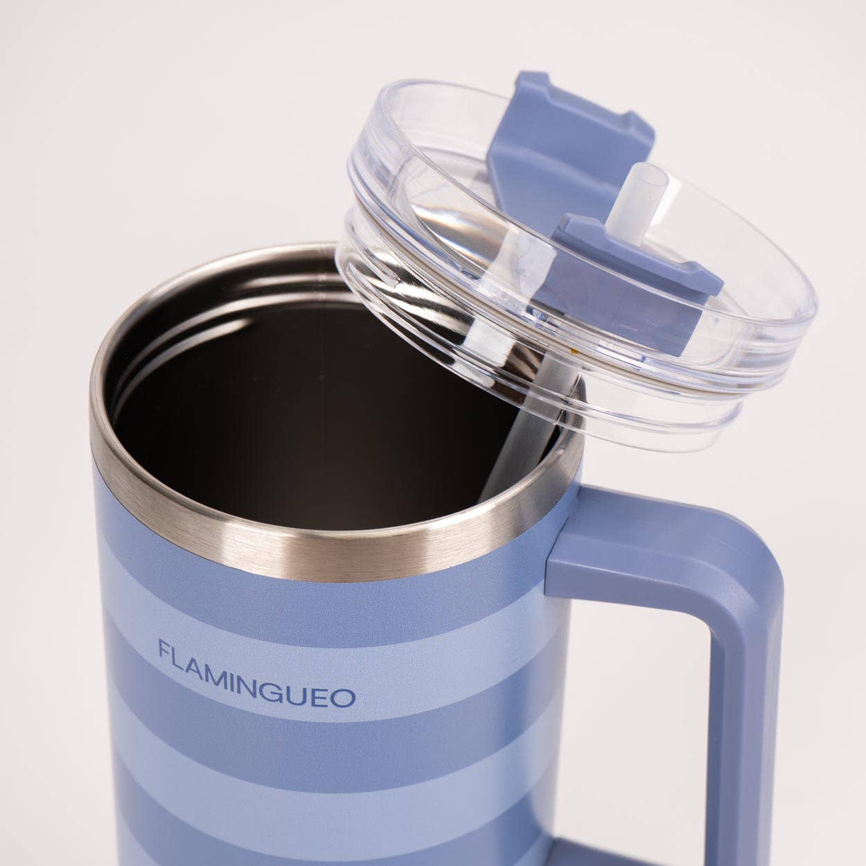 Flamingueo - Wholesale Insulated Mug/Tumbler - Botella termo de acero inoxidable con rayas azules1