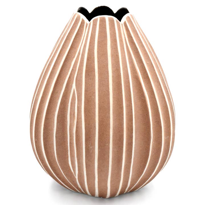 Vase en porcelaine artisanale 1284TERRA CHAMPA pour la vente par Art Floral Trading LLC