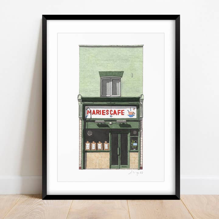 Waterloo - Marie's Cafe - Stampa giclée (senza cornice) per la vendita all'ingrosso da parte di Ana Gallego Illustrations