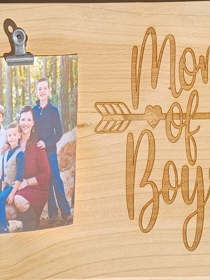 Mom of Boys Photo frame for wholesale by Thoughtful Creations