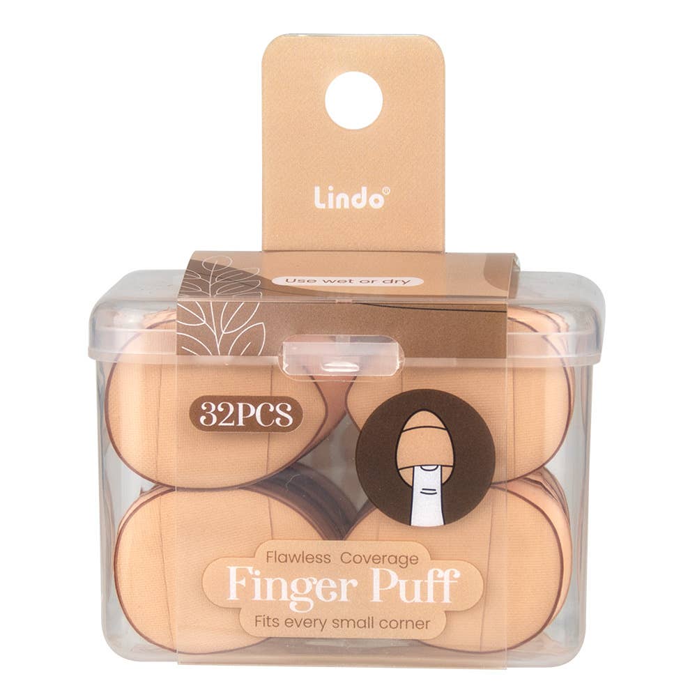 Lindo - Wholesale Makeup Sponge/Blender - Lindo 32PCS Flawless Coverage Finger Makeup Puff0