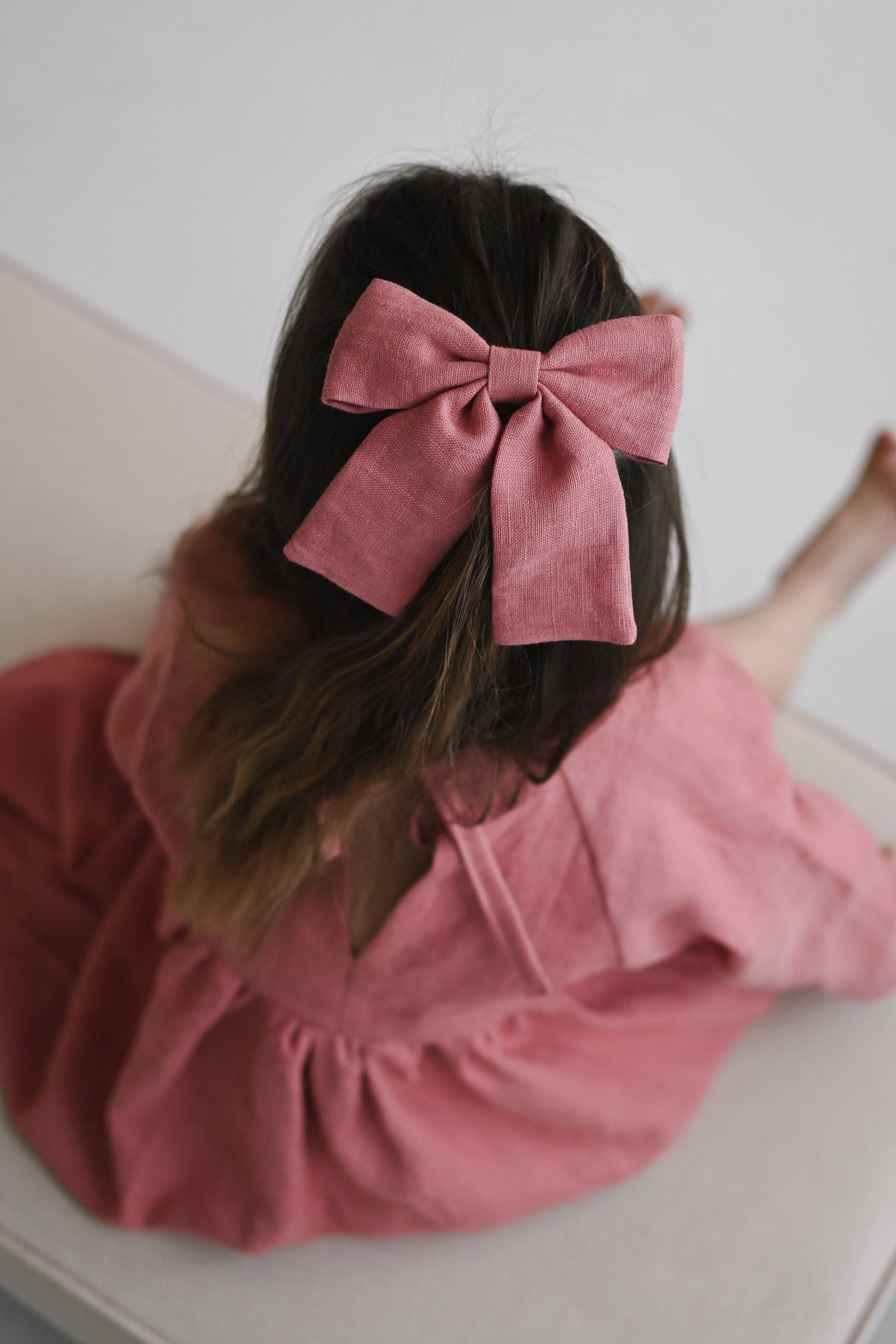 Lanika Atelier, Nika Korošec s.p. - Venta al por mayor Lazo para el pelo - Mujer - Grandes lazos de lino 100 % para el cabello, para niñas y mujeres3