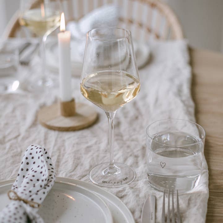 Eulenschnitt - Wholesale Wine Glass - Wine glass 390ml Oh happy day (VE = 4 pieces)1