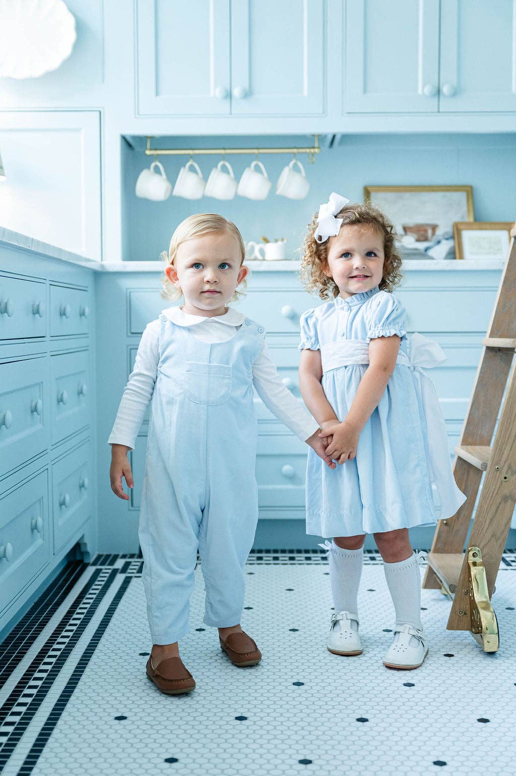 Ruth and Ralph - Wholesale Dress - Kids - Blue Velvet Holiday Dress6