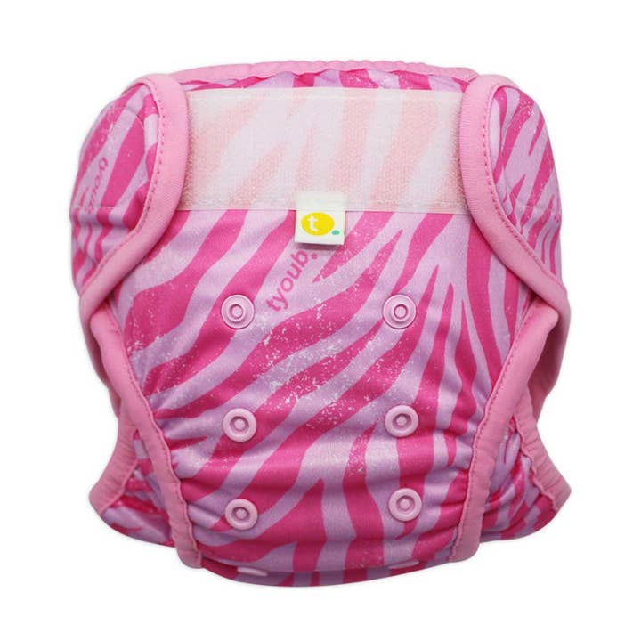 Adjustable Reusable Swim Diaper and Wet Bag - Tiger Pink for wholesale by Tyoub