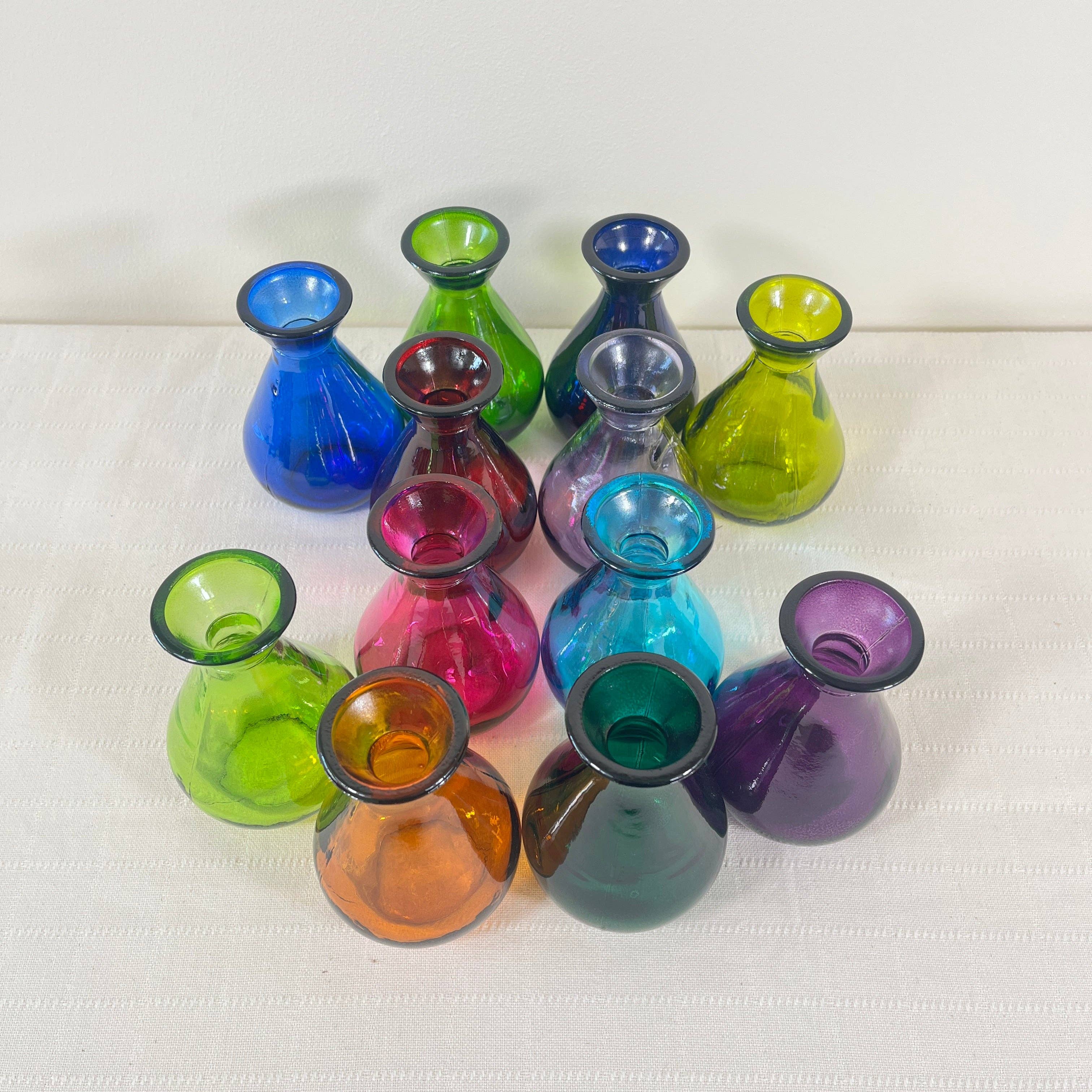 Jarapa - Wholesale Vase - Mixed Case 11cm Recycled Glass "Adra" Bud Vase