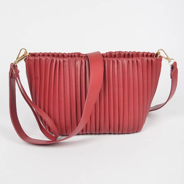 Borsa plissettata in ecopelle per la vendita all'ingrosso da parte di 3AM BY H&D ACCESSORIES