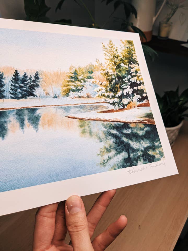 Hello Winter - Fine Art Print for wholesale by Kim Everhard Art