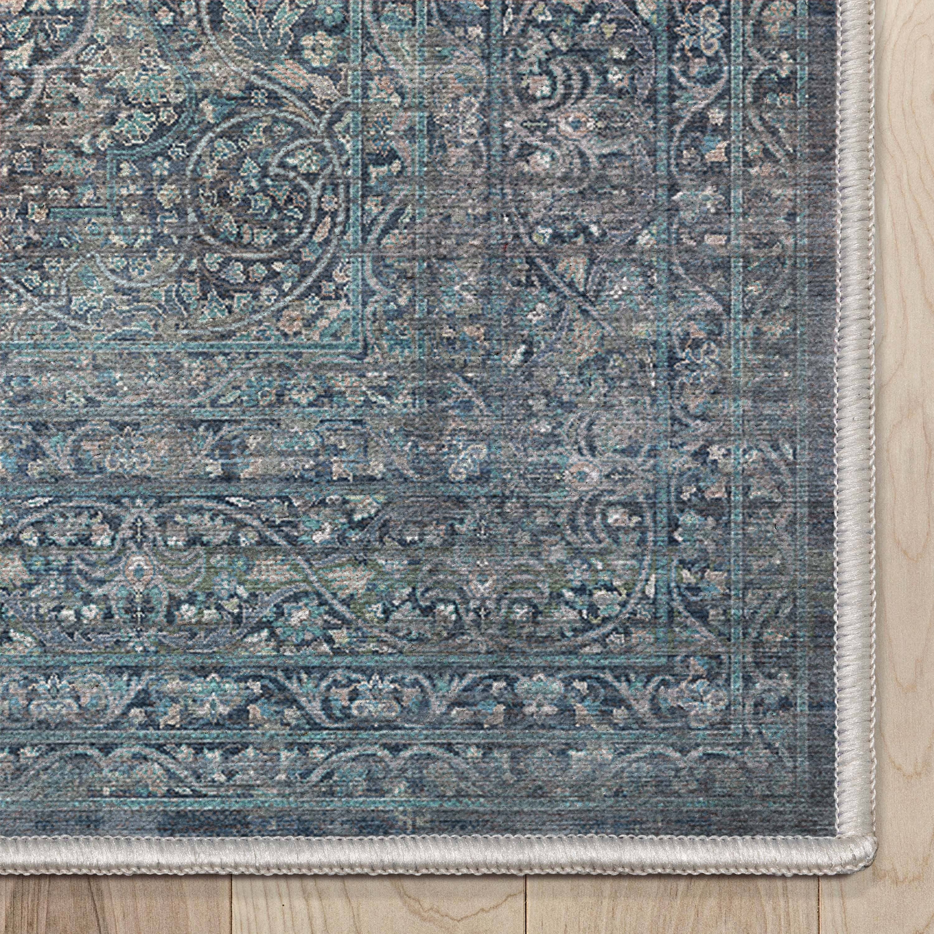 Well Woven - Vente Tapis - Tapis à tissage plat bleu oriental persan vintage Juliette3