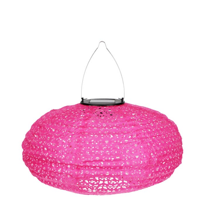 Outdoor solar UFO lantern - Fuchsia for wholesale by Rex B2B - UK