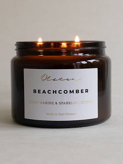 Large Amber Triple Wick - Choice of scents for wholesale by Olsten