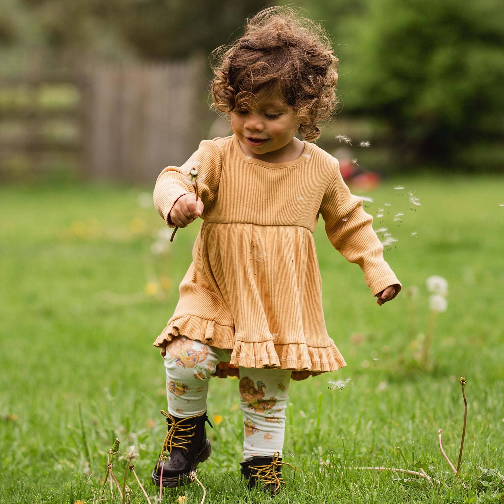 Eggshell Happy Harvest Toddler Tunic Set for wholesale on Faire3