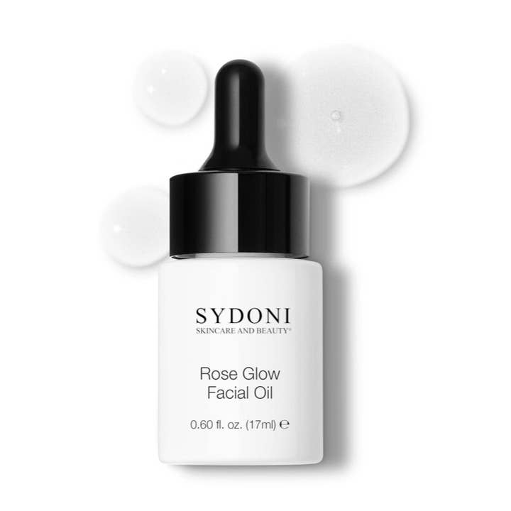 ROSE GLOW FACIAL OIL 0.60 FL.OZ BOTTLE WITH DROPPER for wholesale by Sydoni Skincare and Beauty, Inc.