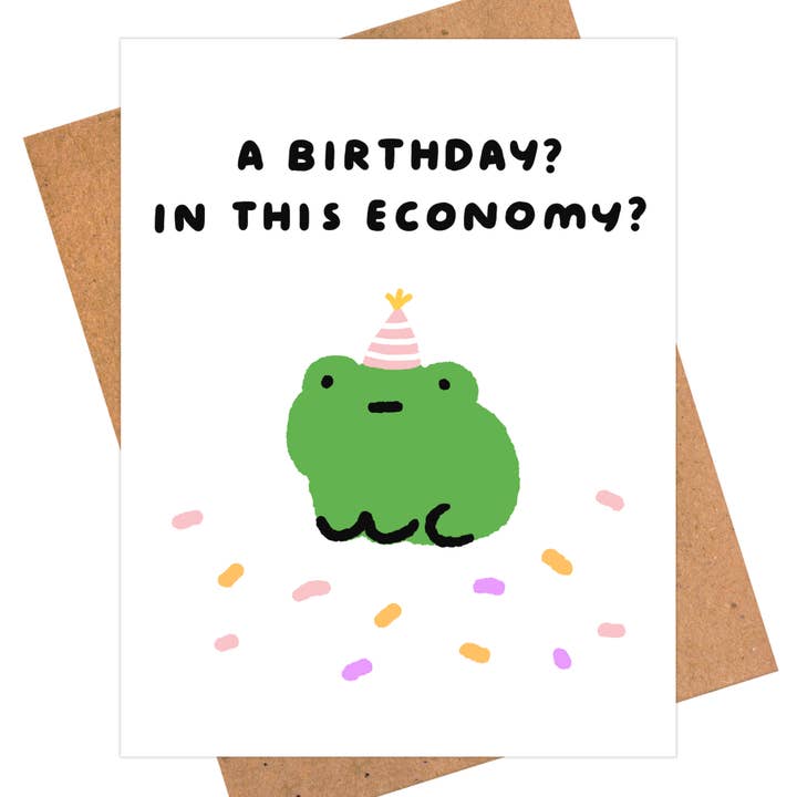 iej studio - Wholesale Birthday Card - Hilarious Economy-Proof Frog Birthday Card