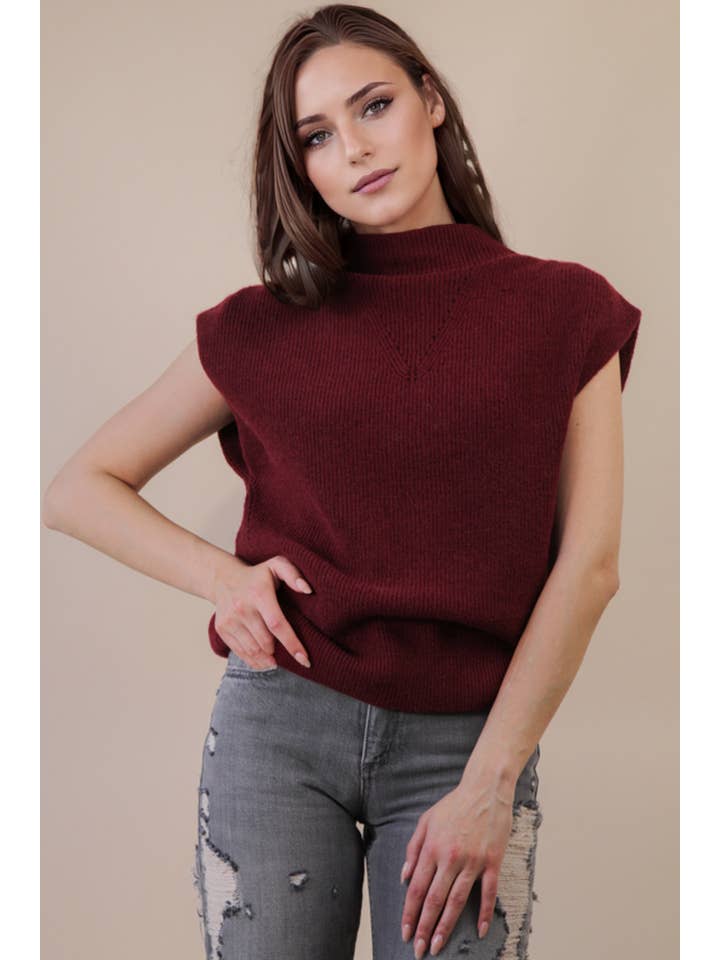 VERY J - Wholesale Sweater Vest - Women's - 12W3391N-Soft Knit Sweater Vest Top17