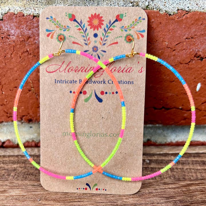 Color Block Hoop Earrings for wholesale by MorninGloria's