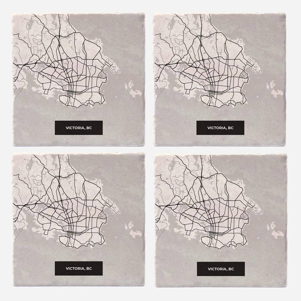 Versatile Coasters Canada - Wholesale Coasters - Victoria Modern Map Coasters2