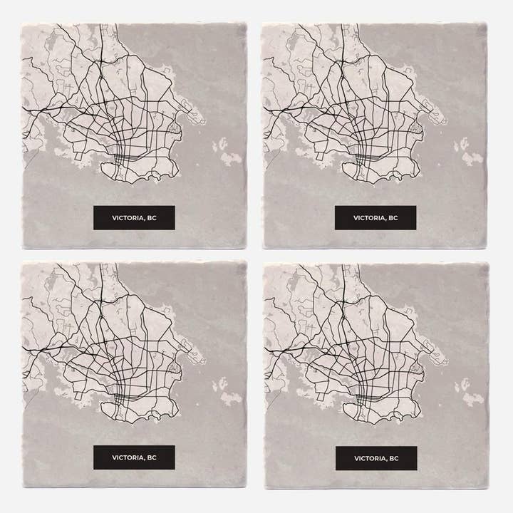 Versatile Coasters Canada - Wholesale Coasters - Victoria Modern Map Coasters2