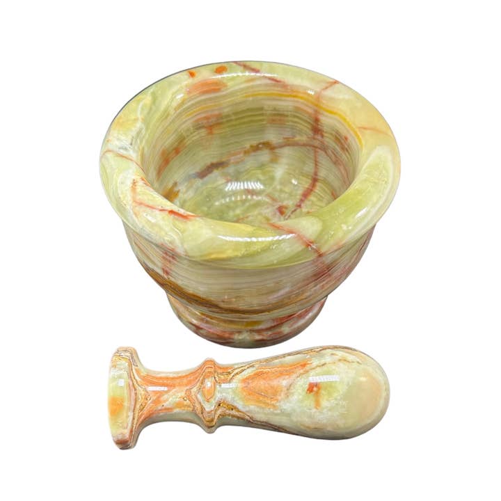 Quasar Gems USA - Wholesale Mortar & Pestle - Onyx Mortar and Pestle 5 inch