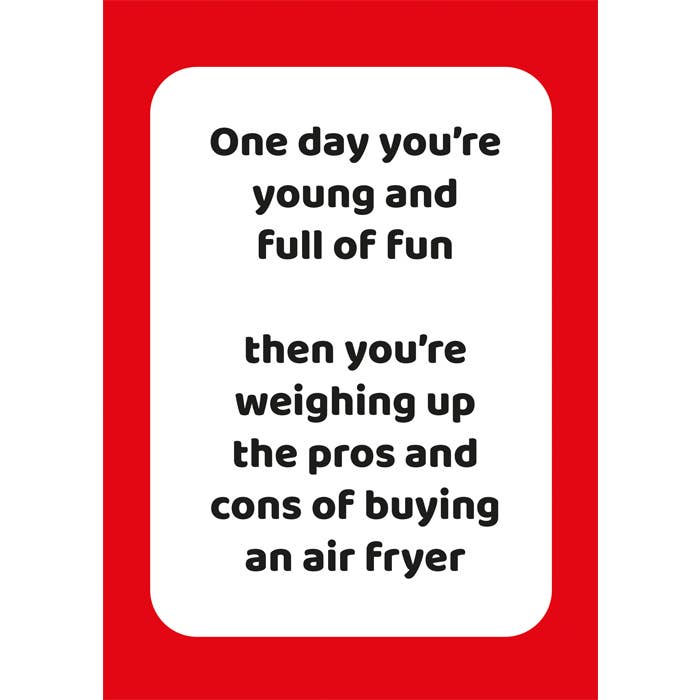 Comedy Card Company – wholesale Birthday card – Funny birthday card - Air fryer