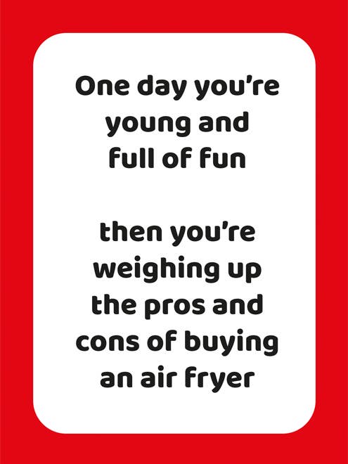 Funny birthday card - Air fryer for wholesale by Comedy Card Company