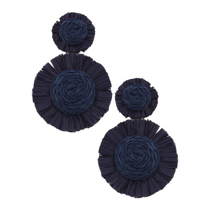 Maui Raffia Statement Earrings for wholesale by Canvas Style