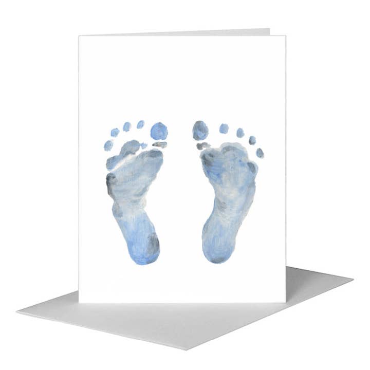 Fodspor, Hilsen Kort (#8812A) for engroshandel hos Printed Canvas