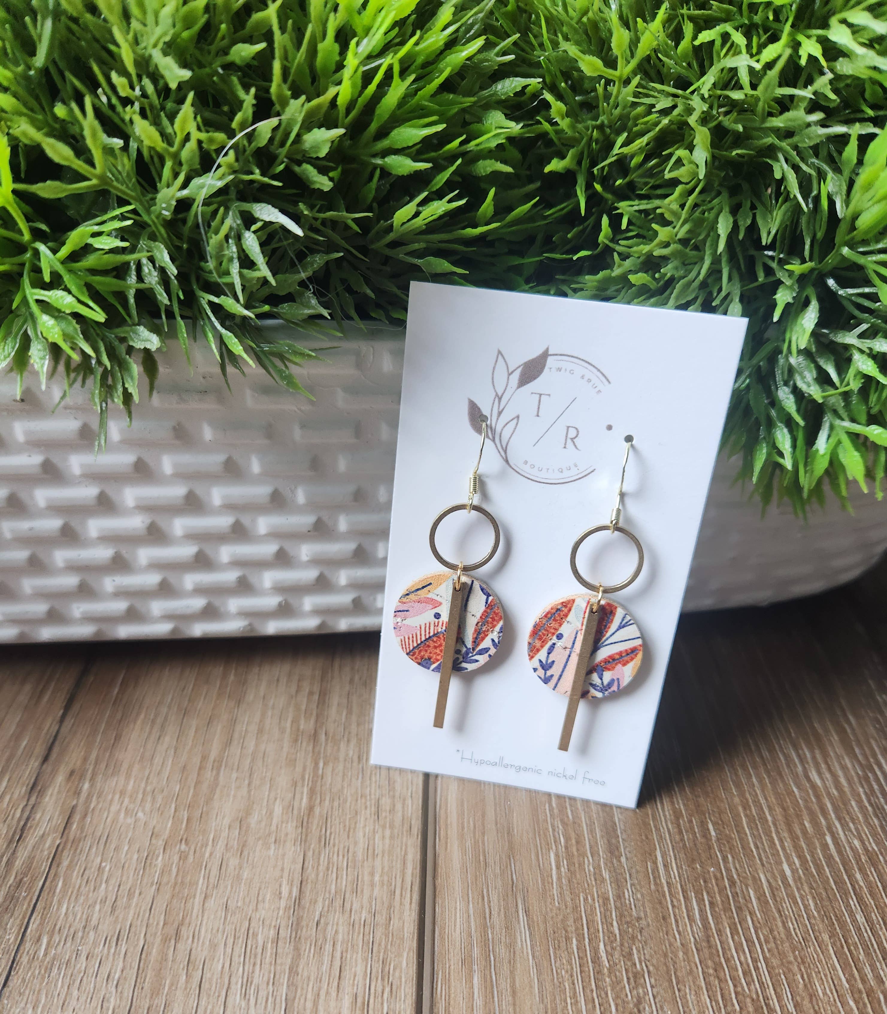 Twig & Rue boutique - Vente Boucles d'oreilles pendantes - mini-Jude | Boucles d’oreilles en cuir véritable, nouvelles couleurs12