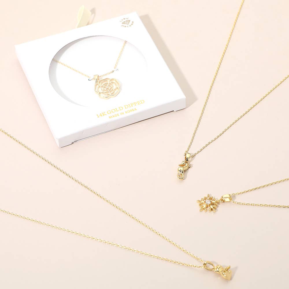 Sensibling Corp. - Wholesale Pendant/Charm Necklace - 14K Gold Dipped CZ Stone Paved Starfish Mother of Pearl Shell Pendant Necklace2