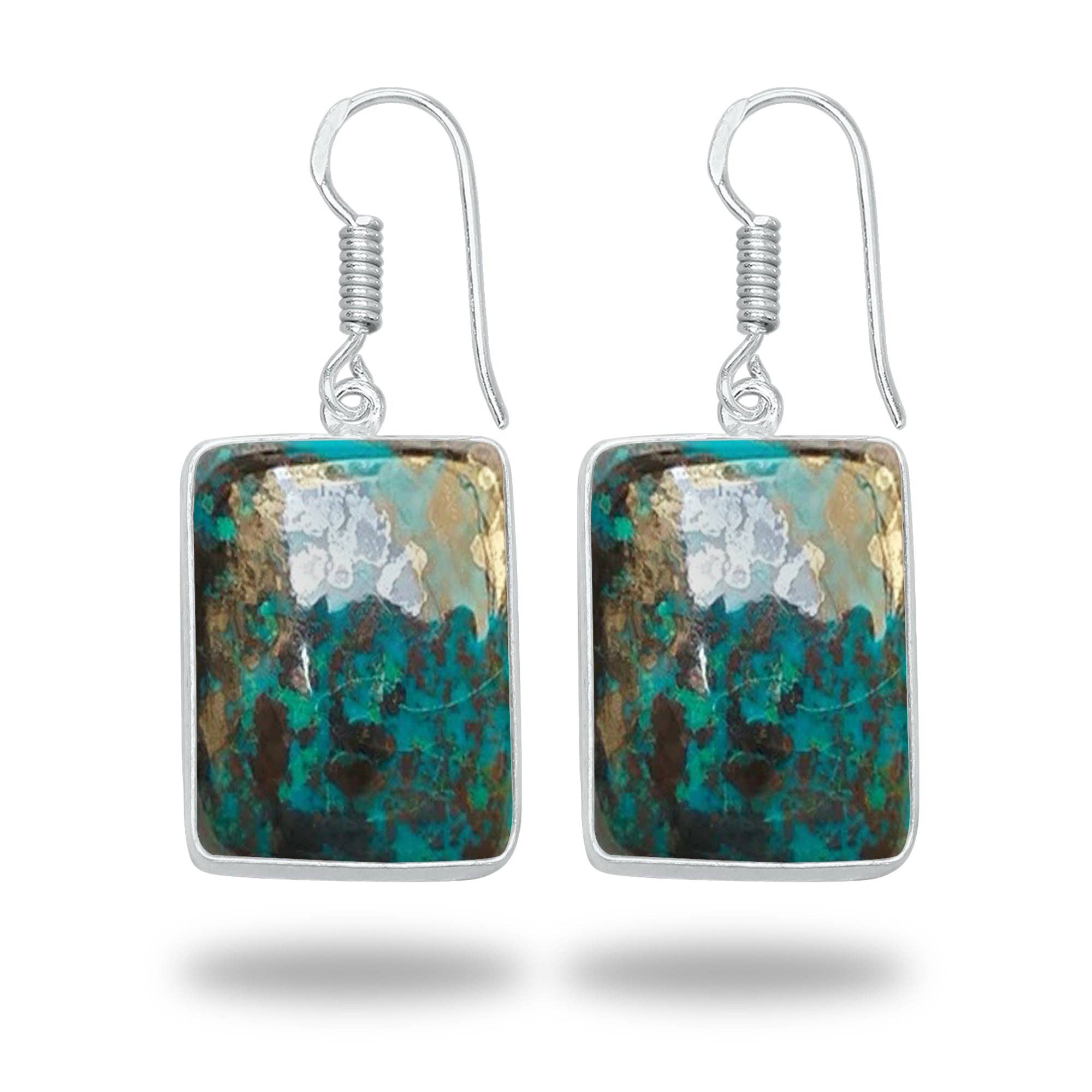Handmade Jewels – wholesale Dangle earrings – Azurite Earrings – Silver-Plated Bezel, Artisan | Made to Order13