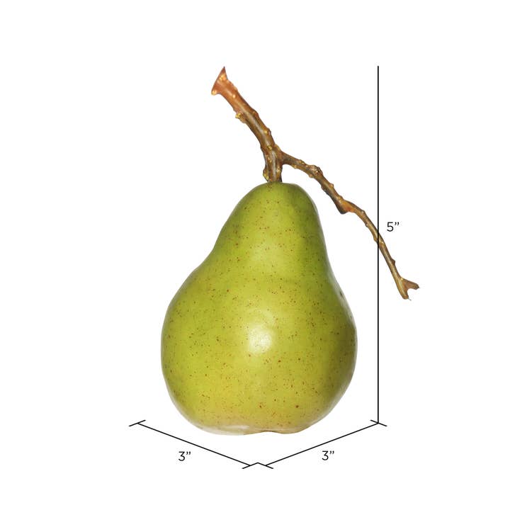 Vickerman 90MM Artificial Green and Yellow Pear, 6 per Bag for wholesale on Faire1