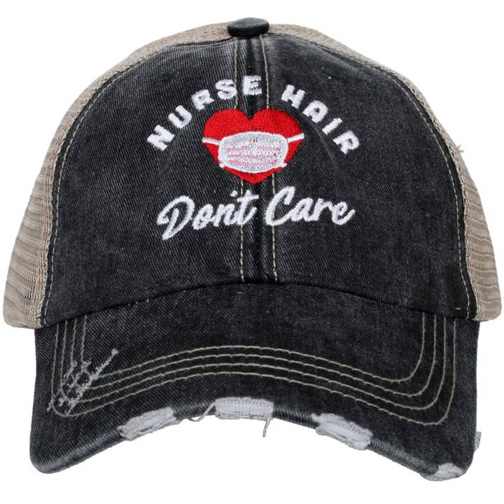 Nurse Hair Don't Care with Mask (2021) Trucker Hat for wholesale by Katydid
