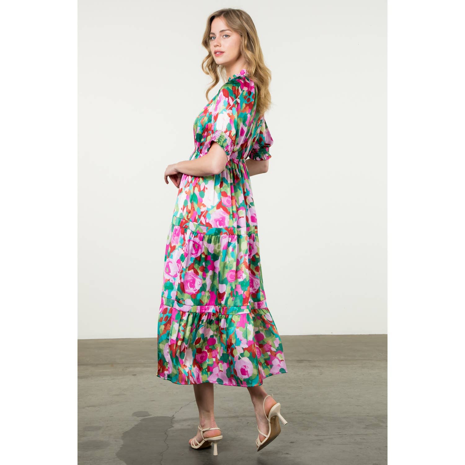 LILA Kortärmad flerfärgad klänning för wholesale på Faire4