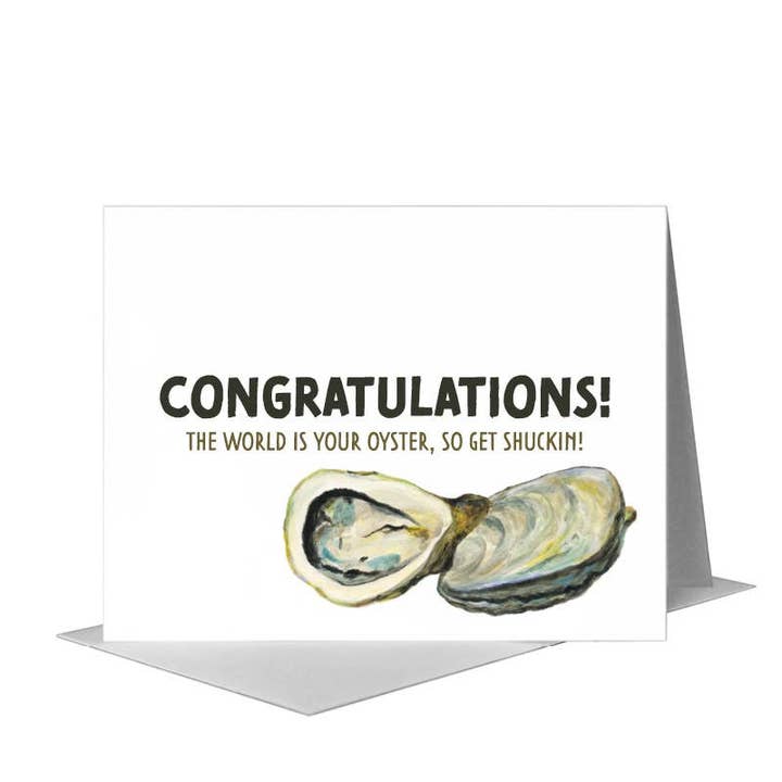 Austern, Grußkarte (#8448B) für den Großhandel von Printed Canvas