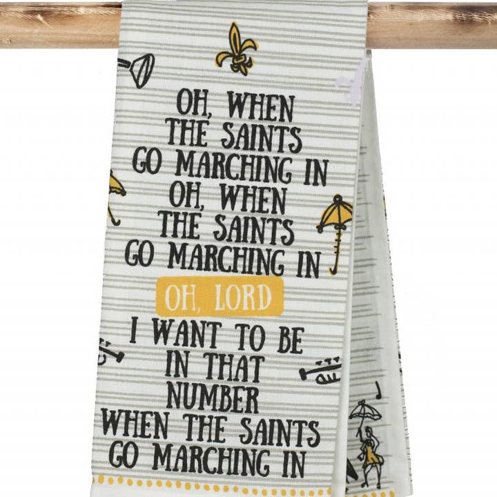 Kitchen Towel - Saints Go Marching In for wholesale by THE PARISH LINE