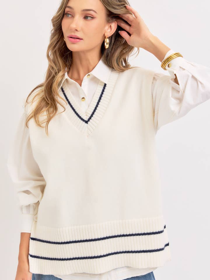 Sweet Lovely by Jen - Wholesale Knit Sweater - Women's - EFFORTLESSLY ESSENTIAL KNIT TOP/VEST40