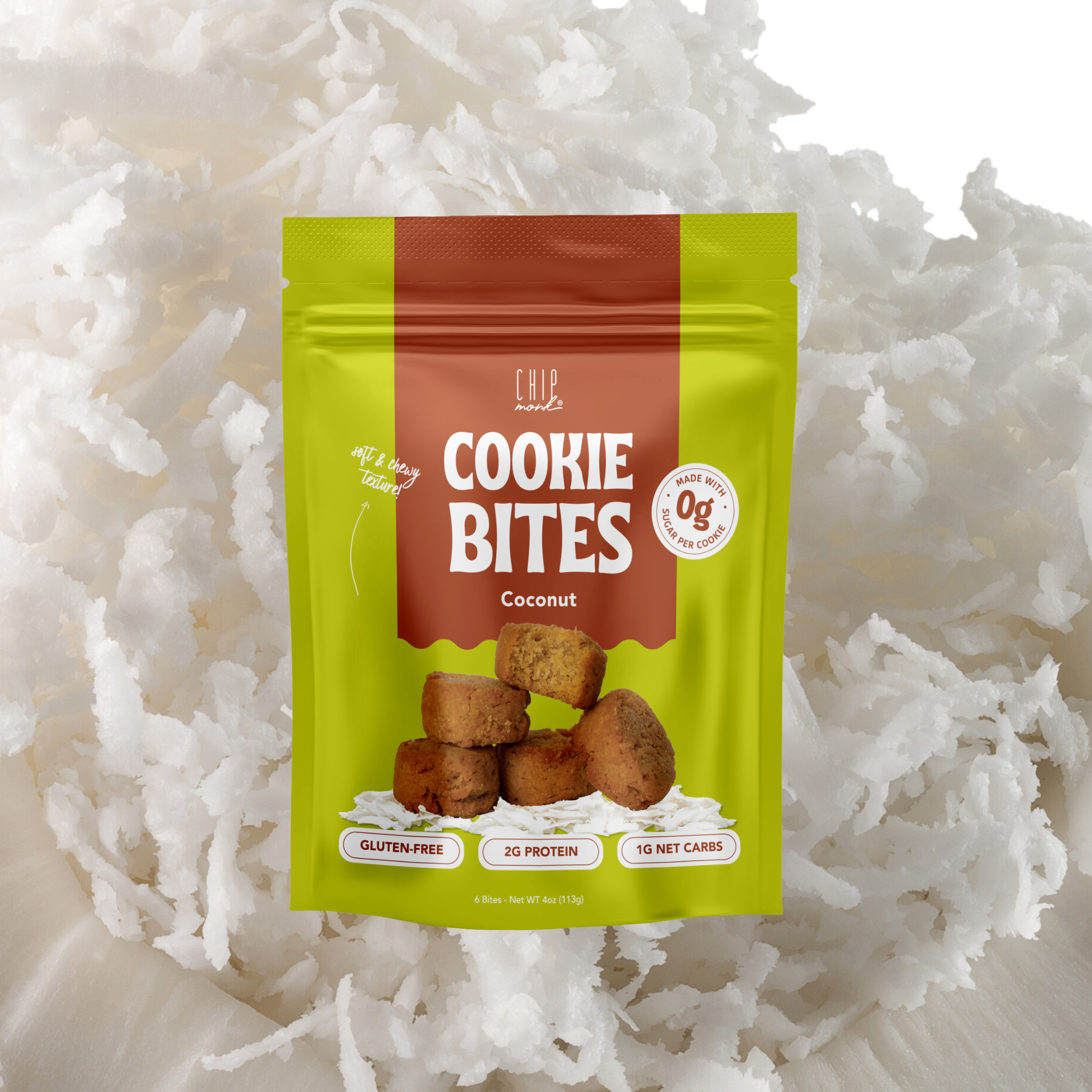 ChipMonk Baking - Vente Biscuits - Bouchées de biscuits Keto à la noix de coco grillées2