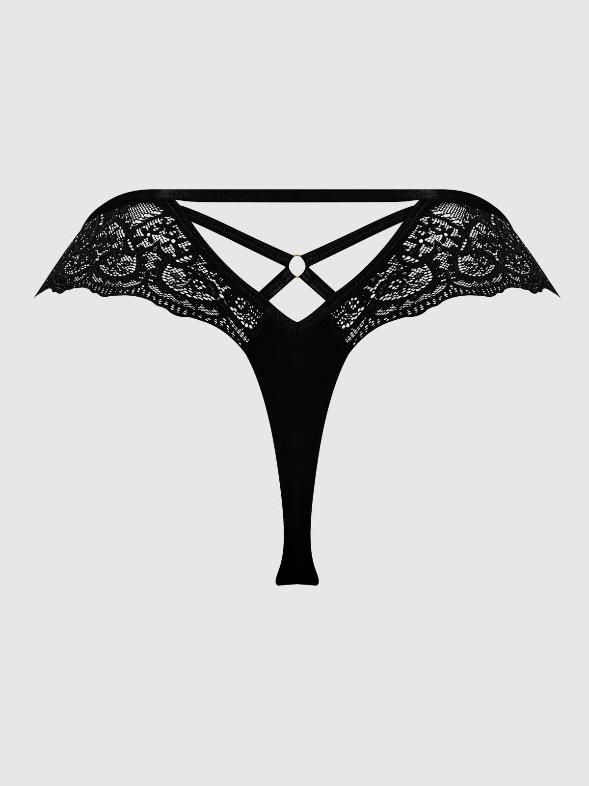 House of Desire - Wholesale Underwear - Women's - VERA LACE & MICRO STRAPPY BACK THONG12