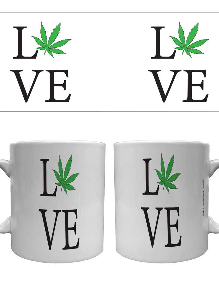 Cannabis Love - 20oz Cylinder Mug for wholesale by Pyramid America