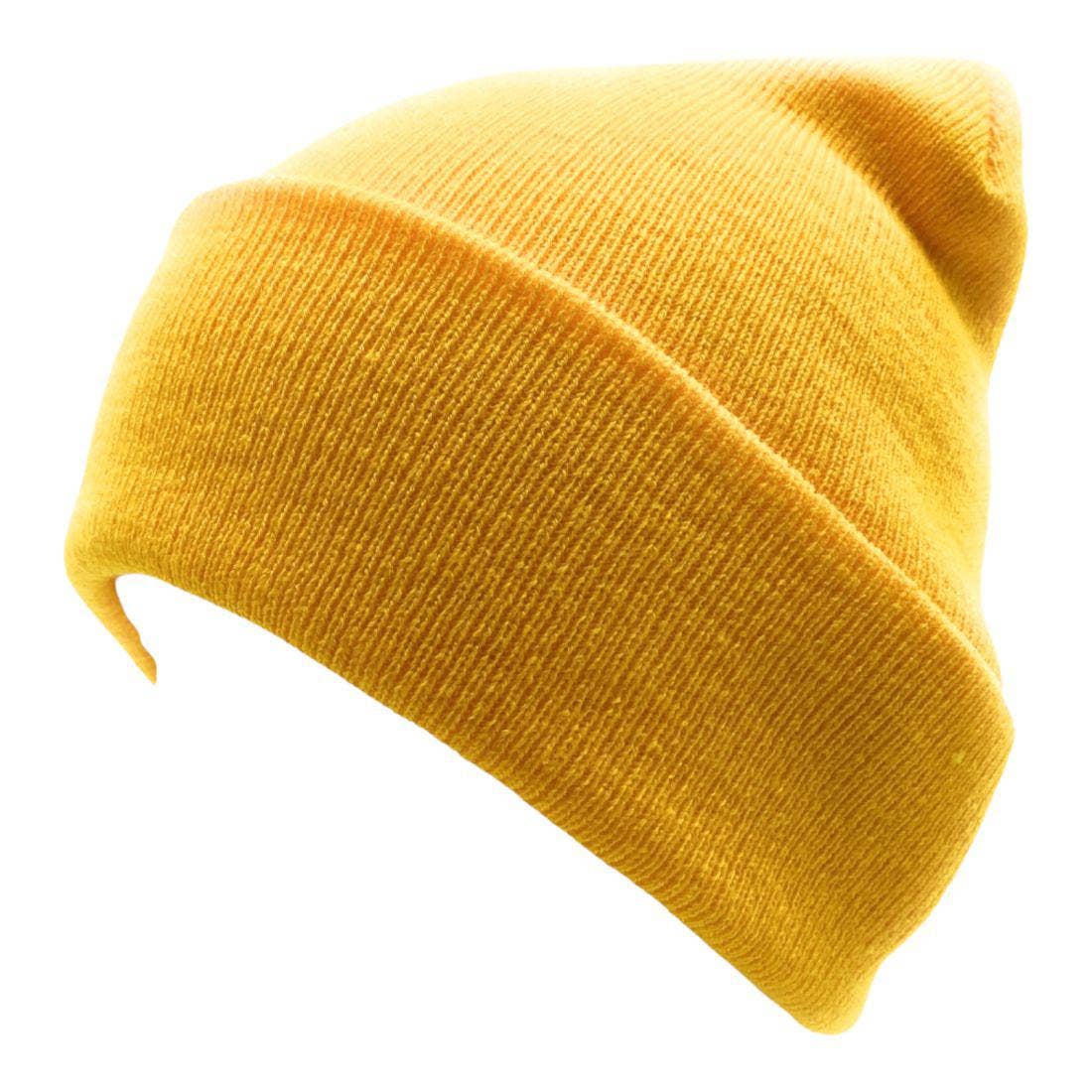 The Park Wholesale - Vente Bonnet – unisexe - Bonnets et bonnets de luge à revers en tricot doux, en vrac, multicolore, uni, blanc, vente en gros115