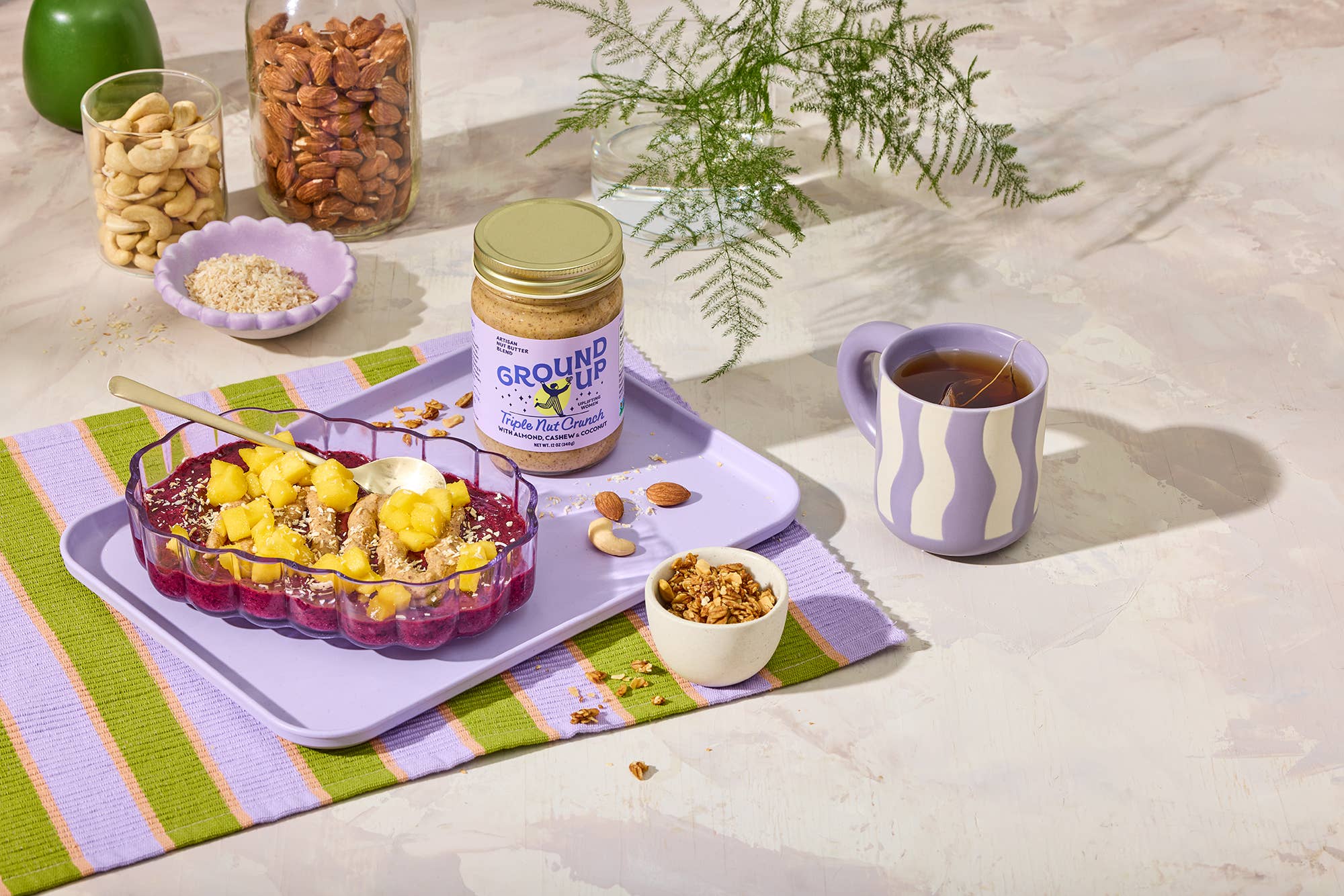 Ground Up - Wholesale Nut Butter - 12oz - Triple Nut Crunch5