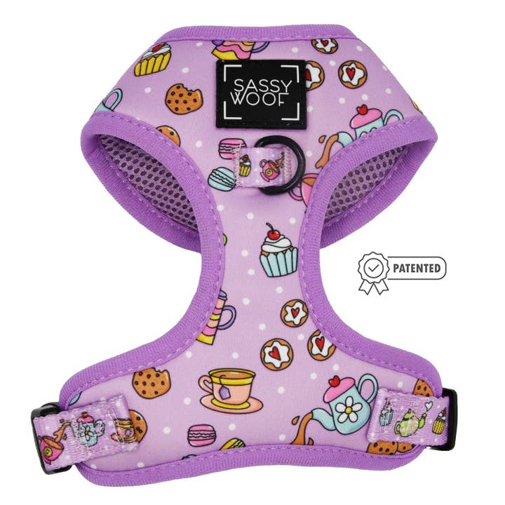 SASSY WOOF - Wholesale Pet Harness - Dog - Dog Adjustable Harness - Tea Pawty (Spring)
