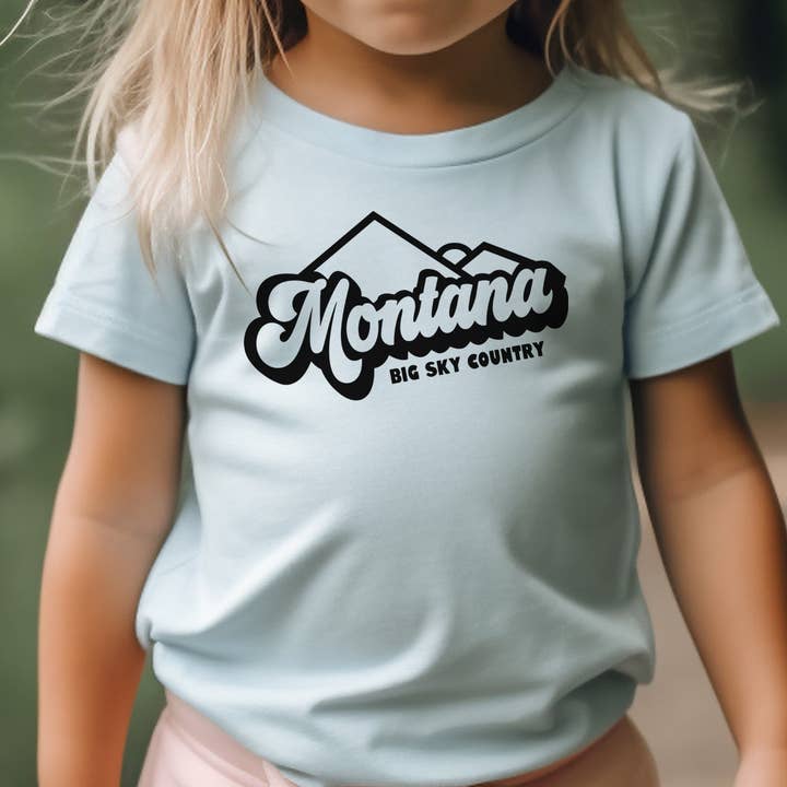 TODDLER MONTANA BIG SKY COUNTRY TEES (MULTIPLE COLORS) for wholesale by Back Road Designs