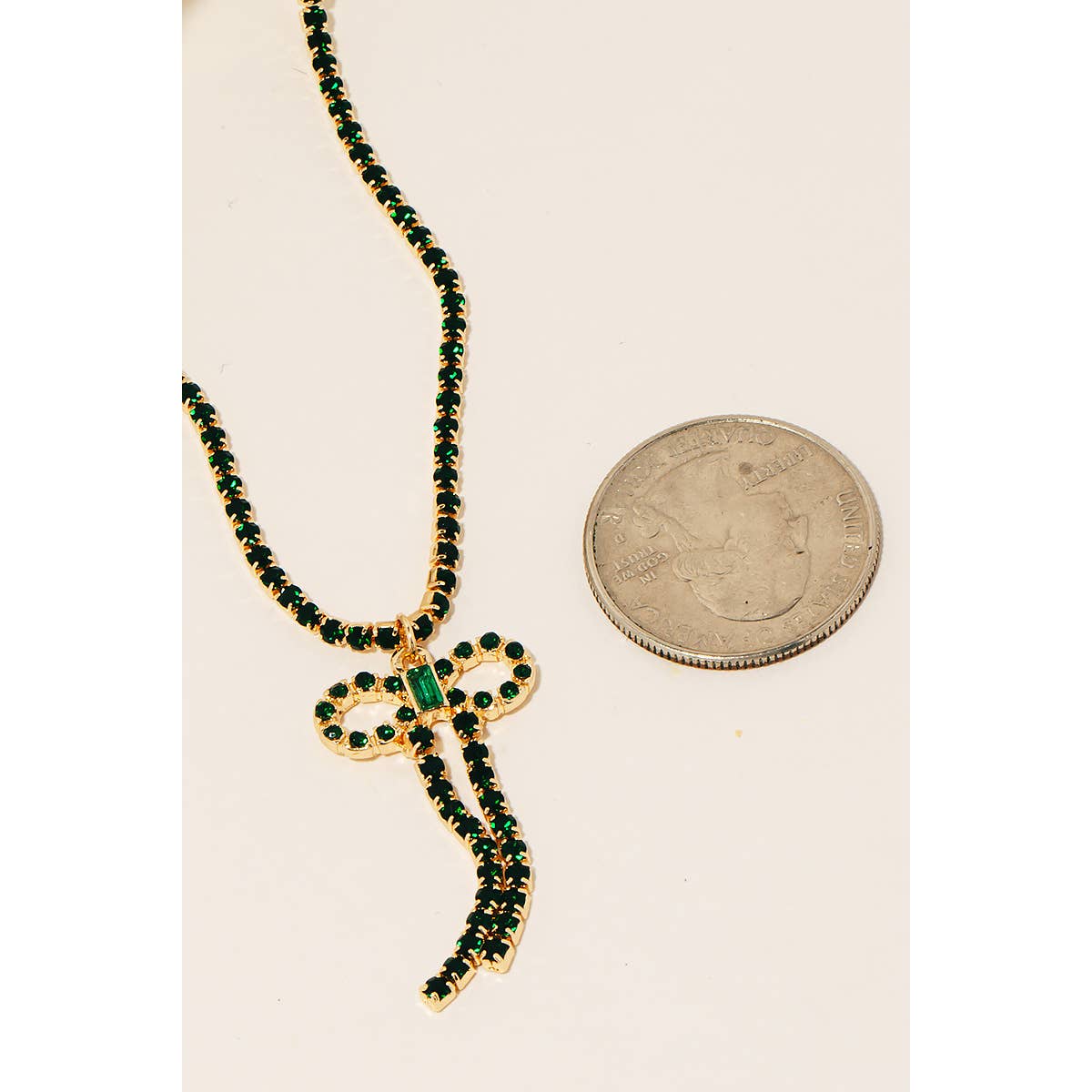 Anarchy Street - Venta al por mayor Collares con colgantes/abalorios - Collar con colgante de cadena y lazo de diamantes de imitación3