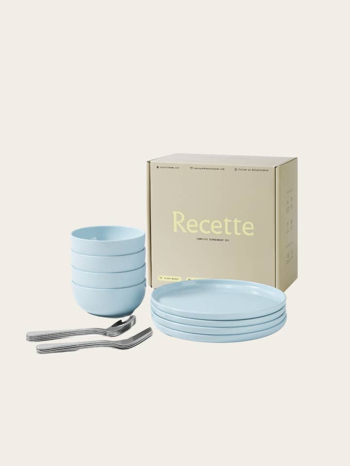 Plate and Bowl Set | Seafoam for wholesale by Recette