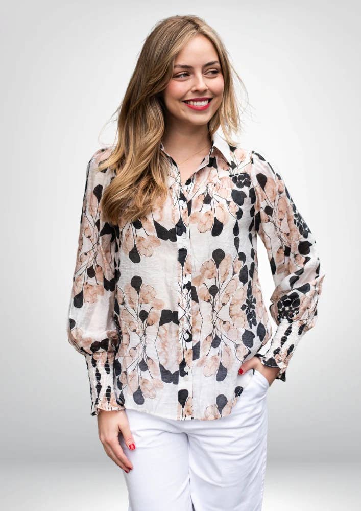 Stellino - Wholesale Buttoned-down shirt – Women's - Tullula Shirt | Beige