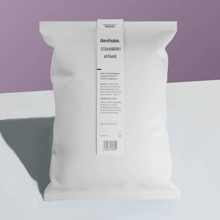 Denttabs Zahnputztabletten - Wholesale Toothpaste - Bulk bag: 3.15 kg Strawberry - without fluoride The toothbrush0